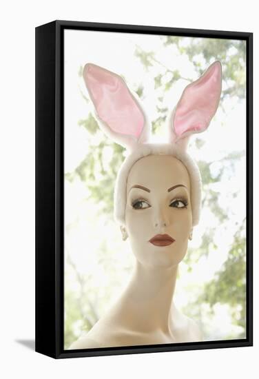 Mannequin Wearing Bunny Ears-Jack Hollingsworth-Framed Stretched Canvas