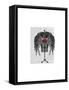 Mannequin with Black Wings-Fab Funky-Framed Stretched Canvas