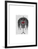 Mannequin with Black Wings-Fab Funky-Framed Art Print