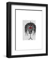 Mannequin with Black Wings-Fab Funky-Framed Art Print