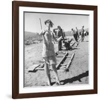 Mannequins Used to Gauge Effect of Atomic Blast on Human Body Standing at Atomic Bomb Test Site-Loomis Dean-Framed Photographic Print