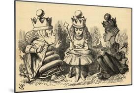 Manners and Lessons, Illustration from 'Through the Looking Glass' by Lewis Carroll (1832-98)…-John Tenniel-Mounted Giclee Print