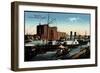 Mannheim, Partie Am Rheinhafen, Lagerhaus, Dampfer, Boot Moewe-null-Framed Giclee Print