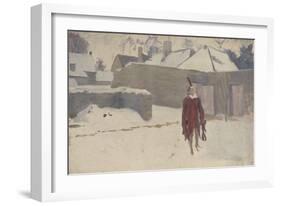 Mannikin in the Snow, c.1893-5-John Singer Sargent-Framed Giclee Print