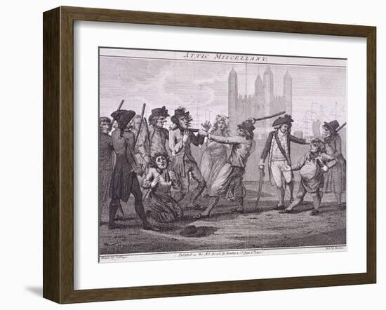Manning the Navy, Tower Hill, London, 1790-John Barlow-Framed Giclee Print