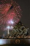 Fireworks Exploding over Memorial-Mannino-Framed Photographic Print