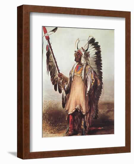 Mano-Tope, Ceremonial Regalia, 1833-Karl Bodmer-Framed Giclee Print