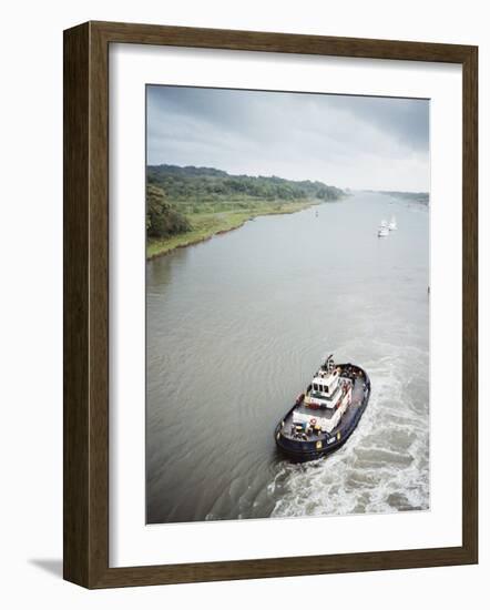 Manoeuvering Tugs, Panama Canal, Panama, Central America-Mark Chivers-Framed Photographic Print