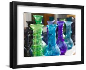 Manolates Glassware, Manolates, Samos, Aegean Islands, Greece-Walter Bibikow-Framed Photographic Print