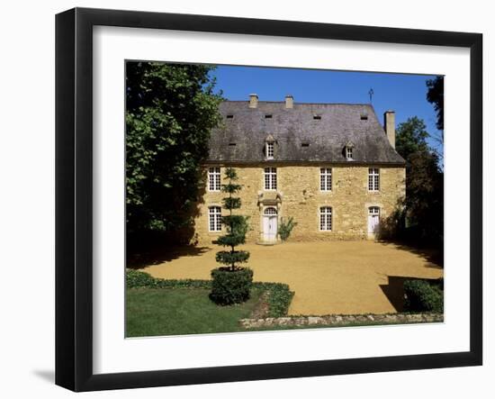 Manor House from the 17th Century, Jardins d'Eyrignac, Perigord, Aquitaine, France-Guy Thouvenin-Framed Photographic Print