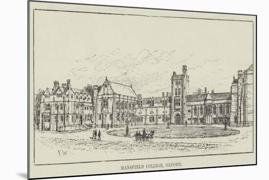 Mansfield College, Oxford-Frank Watkins-Mounted Giclee Print