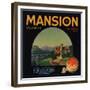 Mansion Brand - Piru, California - Citrus Crate Label-Lantern Press-Framed Premium Giclee Print