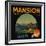 Mansion Brand - Piru, California - Citrus Crate Label-Lantern Press-Framed Premium Giclee Print