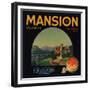 Mansion Brand - Piru, California - Citrus Crate Label-Lantern Press-Framed Premium Giclee Print