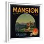 Mansion Brand - Piru, California - Citrus Crate Label-Lantern Press-Framed Premium Giclee Print