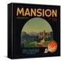 Mansion Brand - Piru, California - Citrus Crate Label-Lantern Press-Framed Stretched Canvas
