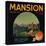 Mansion Brand - Piru, California - Citrus Crate Label-Lantern Press-Stretched Canvas