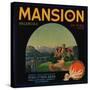 Mansion Brand - Piru, California - Citrus Crate Label-Lantern Press-Stretched Canvas