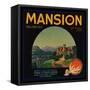 Mansion Brand - Piru, California - Citrus Crate Label-Lantern Press-Framed Stretched Canvas