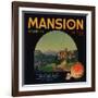 Mansion Brand - Piru, California - Citrus Crate Label-Lantern Press-Framed Art Print