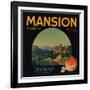 Mansion Brand - Piru, California - Citrus Crate Label-Lantern Press-Framed Art Print