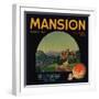 Mansion Brand - Piru, California - Citrus Crate Label-Lantern Press-Framed Art Print