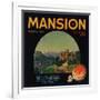 Mansion Brand - Piru, California - Citrus Crate Label-Lantern Press-Framed Art Print