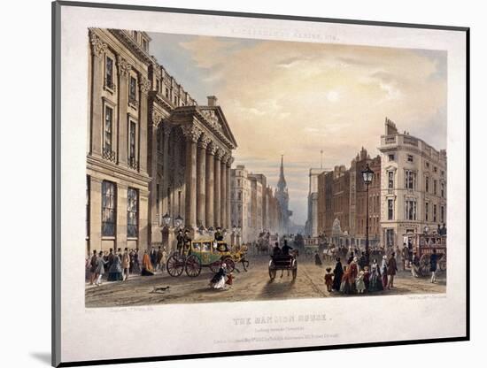 Mansion House and Cheapside, London, 1851-Thomas Picken-Mounted Giclee Print