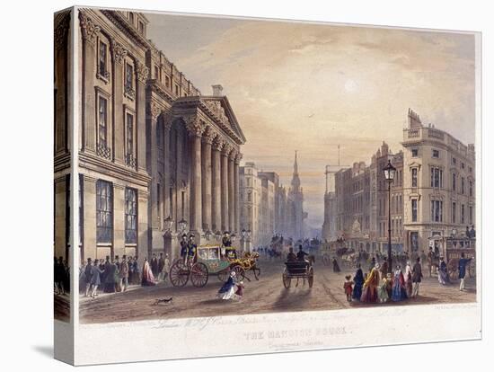 Mansion House (Exterior), London, 1851-Thomas Picken-Stretched Canvas