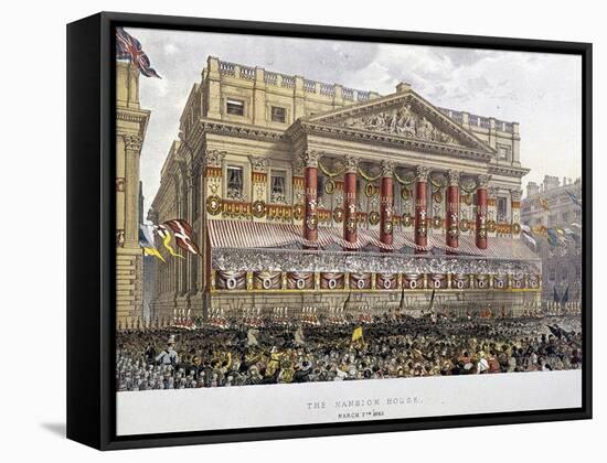 Mansion House (Exterior), London, 1863-Day & Son-Framed Stretched Canvas