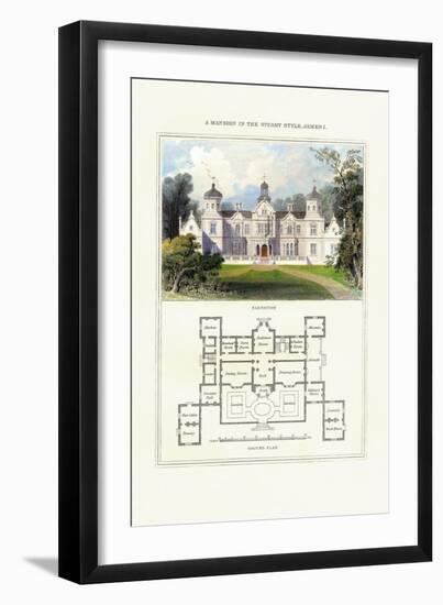 Mansion in the Stuart Style, James I-Richard Brown-Framed Art Print