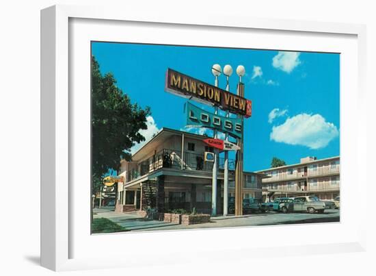 Mansion View Lodge Motel-null-Framed Art Print