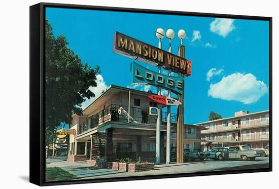 Mansion View Lodge Motel-null-Framed Stretched Canvas