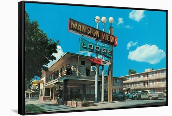 Mansion View Lodge Motel-null-Framed Stretched Canvas