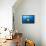 Manta Ray with Remora (Manta Birostris)-Reinhard Dirscherl-Framed Stretched Canvas displayed on a wall