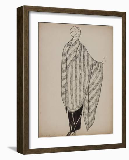 Manteau de fourrure, intérieur doublé façon kimono-Madeleine Vionnet-Framed Giclee Print