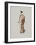 Manteau saumon bordé de fourrure à martingale basse-Madeleine Vionnet-Framed Giclee Print