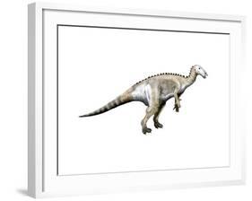 Mantellisaurus Dinosaur-null-Framed Art Print