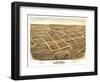 Manteno, Illinois - Panoramic Map-Lantern Press-Framed Art Print