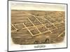 Manteno, Illinois - Panoramic Map-Lantern Press-Mounted Art Print