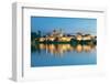 Mantova, Lombardy, Italy. Mincio's Banks with Historical Buildings at Sunset.-Marco Bottigelli-Framed Photographic Print