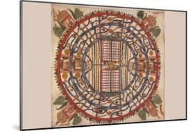 Manu?yaloka, Map of the World of Man, According to Jain Cosmological Traditions-null-Mounted Art Print