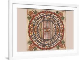 Manu?yaloka, Map of the World of Man, According to Jain Cosmological Traditions-null-Framed Premium Giclee Print