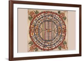 Manu?yaloka, Map of the World of Man, According to Jain Cosmological Traditions-null-Framed Premium Giclee Print