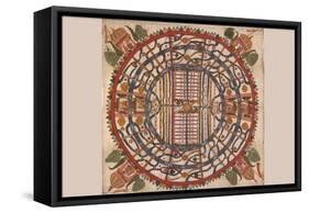 Manu?yaloka, Map of the World of Man, According to Jain Cosmological Traditions-null-Framed Stretched Canvas