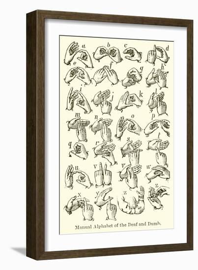 Manual Alphabet of the Deaf and Dumb-null-Framed Giclee Print