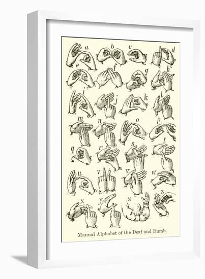 Manual Alphabet of the Deaf and Dumb-null-Framed Giclee Print