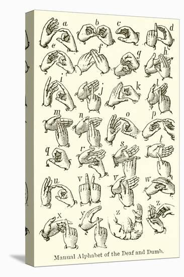 Manual Alphabet of the Deaf and Dumb-null-Stretched Canvas