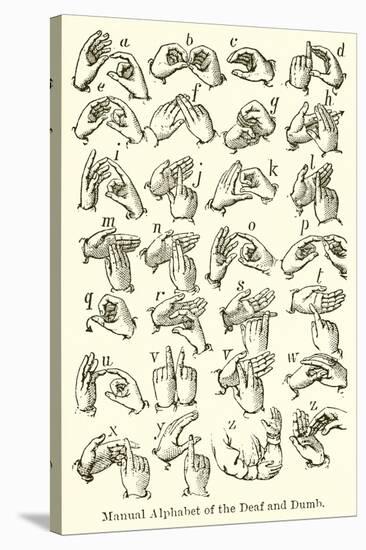 Manual Alphabet of the Deaf and Dumb-null-Stretched Canvas