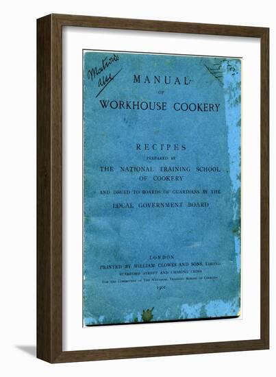 Manual of Workhouse Cookery, Cover-Peter Higginbotham-Framed Photographic Print